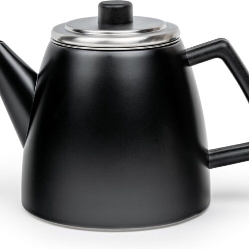Bredemeijer - Dubbelwandige theepot Odense - 1,1 liter - Mat zwart - Met filter