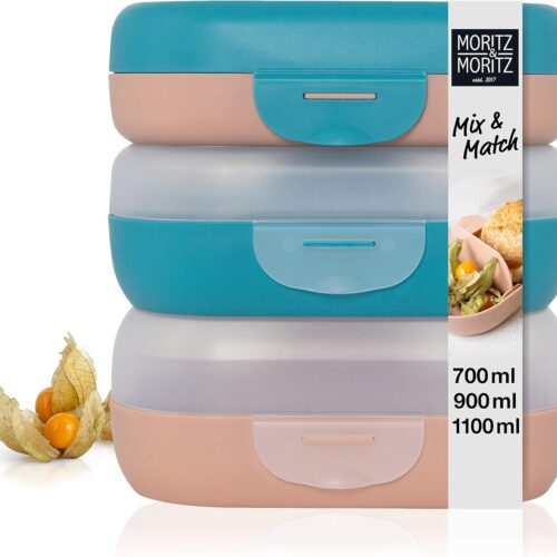 Broodtrommel voor kinderen met vakken Mix & Match lunchbox kleurrijke broodtrommel bento box voor kinderen