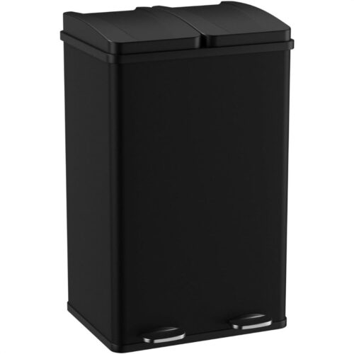 CRLYN® Pedaalemmer 60 Liter - Afvalemmer Afvalscheiding - Vuilnisbak - Zwart