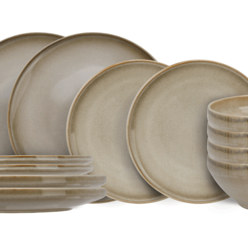 Cosy & Trendy Serviesset Conico - 12-delig / 4 personen - 4 dinerborden, 4 dessertborden en 4 kommen