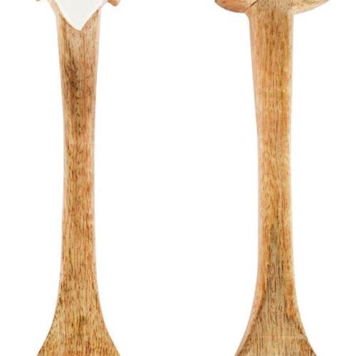 Dekoratief | Slabestek m/santa/boom, naturel, hout, 28x6x3cm, set van 2 stuks | A258408