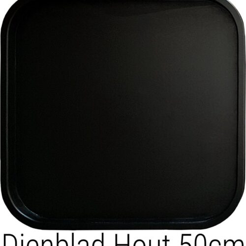 Dienblad Hout Groot 50x50cm Vierkant Zwart | Decoratieve Houten Dienbladen