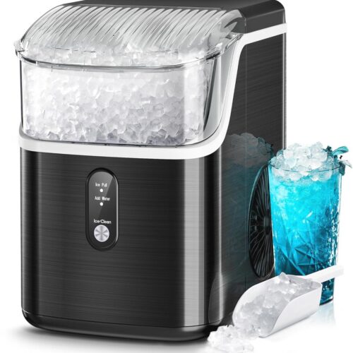Draagbare IJsmachine met Kauwbaar Nugget IJs - Snel, Stil en Zelfreinigend voor Thuis en Kantoor