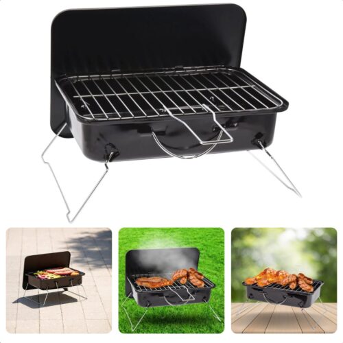 Draagbare Tafelbarbecue - Tafel Barbecue - Kleine BBQ voor Balkon, Camping en Strand - 35x25 cm