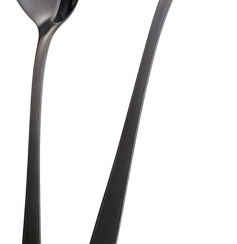 Elegante slabestek set - zwart - roestvrij staal - 2 stuks