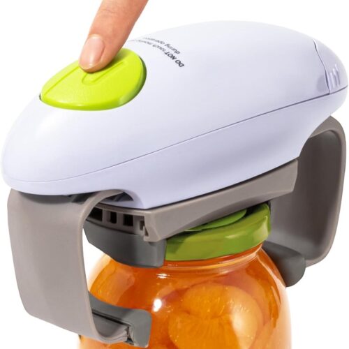 Elektrische blikopener, automatische blikopener met één druk op de knop, hoog koppel, handsfree flesopener, geschikt voor vrouwen, ouderen, artritispatiënten, mensen met zwakke handen en chef-koks, de beste keukengadget voor thuisgebruik
