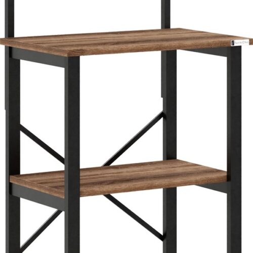 FurniChic - Keukentrolley - Keukenkast - Keukenrek Staand - Industrieel - Bruin- 60x40x128cm