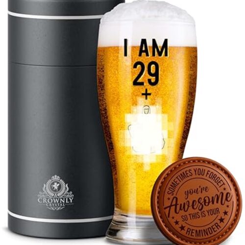 Gegraveerd Bierglas Gepersonaliseerd Cadeau voor de Verjaardag van Mannen