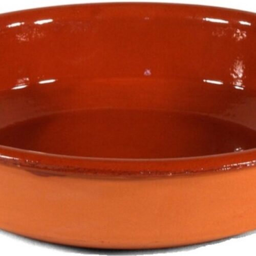 Gerimport Tapas bord/schaal - Sevilla - 28 cm - aardewerk - oranje - serveerschaal