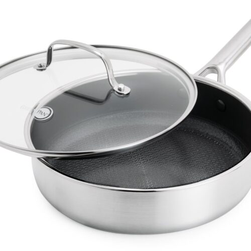 GreenPan Apex Hapjespan -24cm - Honinggraat - Keramisch - PFAS-vrij - Inductie hapjespan - Ovenbestendig tot 220°C - Vaatwasserbestendig - RVS handgrepen - Roestvrijstaal