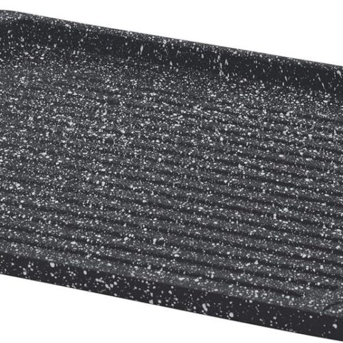 Grillpan 45 x 27 cm - gegoten aluminium - steencoating - inductiegeschikt - PFAS-vrij