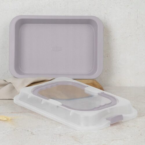 Grote Braadslede met Deksel 36,5cm - Antiaanbaklaag