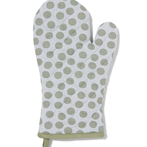 HEMA Ovenwant 32x20 groene stippen (groen)