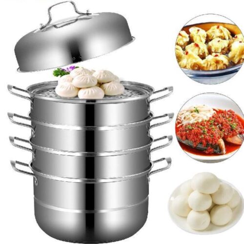 Happyment Stoompan - Voedselstomer - Groentestomer - Couscous Pan - Multisteamer - Stoomkoker - 5 Laags