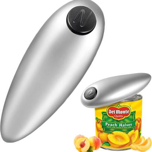 Helpt oudere artritis patiënten - automatische blikopener - elektrische één-knops opener - vlak en soepel lopend - voor alle maten ronde blikken