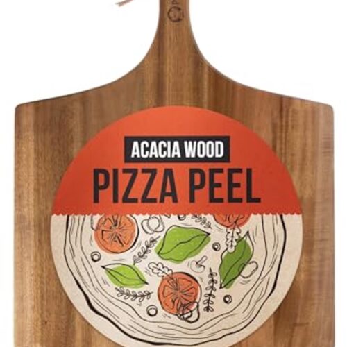 Houten Pizza Schop van Acacia met Handgreep - Ideaal voor Pizza Oven Accessoires