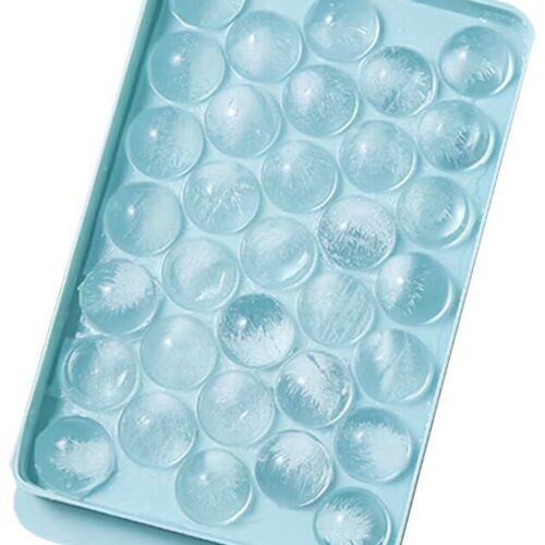 IJsblokjesmachine BPA-vrije ijsblokjesmachine, perfect voor het koelen van cocktails en koffie, met eenvoudig los te maken (33 x 3 bollen)