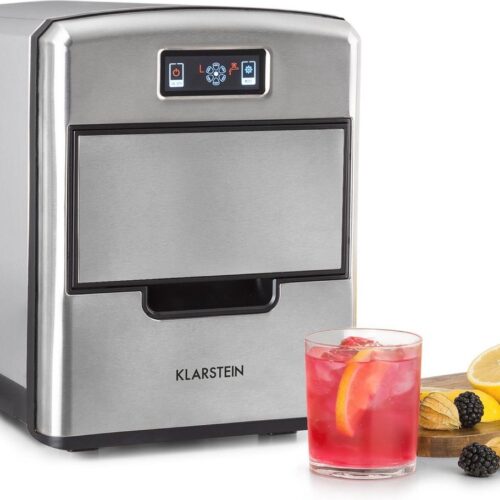 IJsblokjesmachine met Digitaal Display - Produceert Tot 12 kg IJsblokjes per Dag - 3 Kubusgroottes - Roestvrij Staal