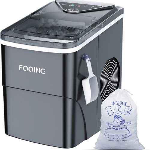 IJsblokjesmachine met zelfreinigende functie - 15 kg/24u, 9 ijsblokjes in 6 minuten, stil en compact