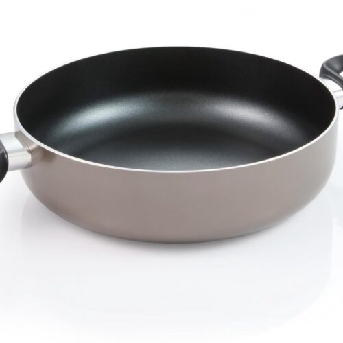 Ibenzoa® Diepe koekenpan met twee handvatten en antiaanbaklaag 28 cm