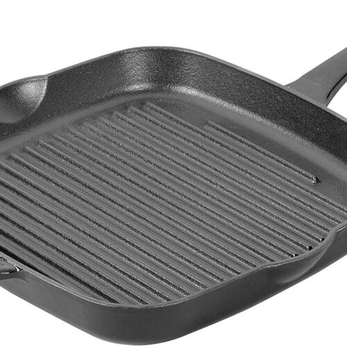 Ibenzoa® Gietijzeren Grillpan met Emaille voor Inductie en Ovengebruik