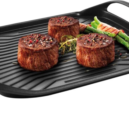 Ibenzoa® Grote antiaanbak grillpan voor veelzijdig koken op alle warmtebronnen