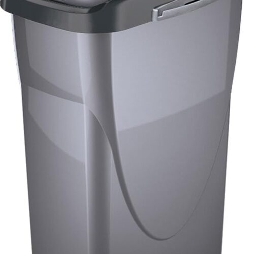 Ibenzoa® Stijlvolle afvalemmer van 25 liter met scharnierend en vast deksel
