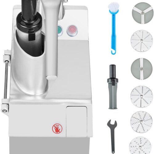 Keukenmachine En Groentesnijder - 550 W Vermogen, 6 Bladen voor Veelzijdig Hakken