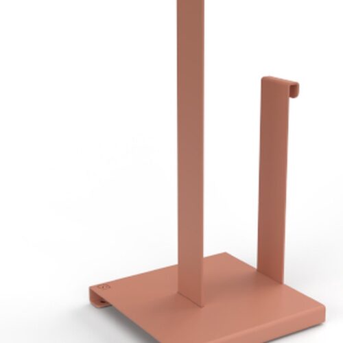 Keukenrolhouder | Keukenpapierhouder | Staand | Metaal | Design | Blush - Oud Roze | 12x12x26 cm