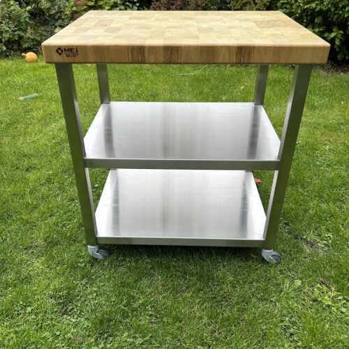 Keukentrolley Hakblok, RVS Keukentrolley, Trolley RVS, Keukentrolley, Hakblok