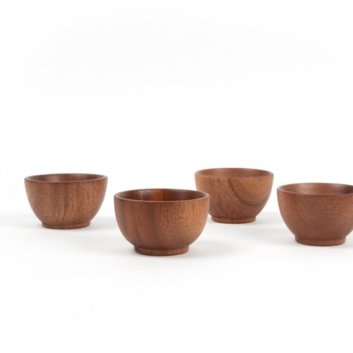 Khaya - houten eierdopje - duurzaam, milieuvriendelijk & vegan - set van 4