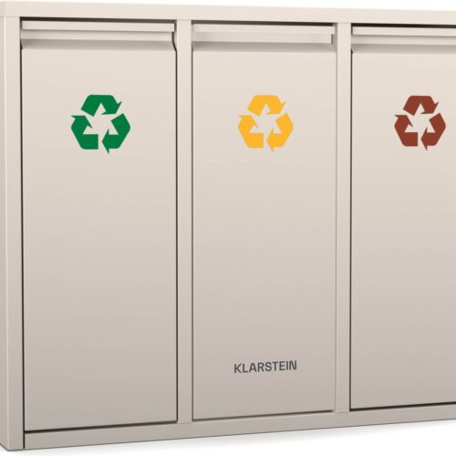 Klarstein Afvalscheider - 3 Afvalemmers - 45 liters - Zand