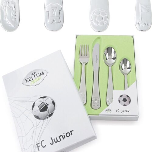 Lucardi Geschenkartikelen - Kinderbestek FC Junior 4 delig