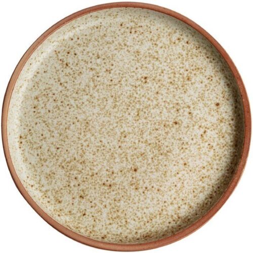 Olympia Canvas Platte Ronde Borden Crème 18cm FA335