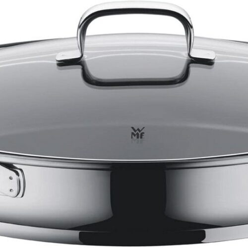 Ovale Vispan met Glazen Deksel - 38 x 26 cm