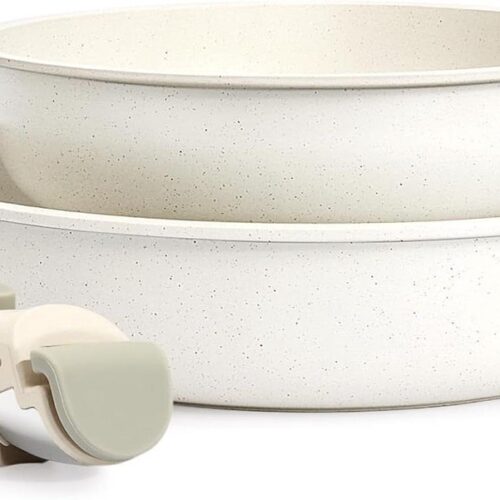 Pannenset afneembare handgreep 20-26 cm antiaanbaklaag inductie PFOS PFOA eenvoudige reiniging alle warmtebronnen pannenset inductie koudgrepen