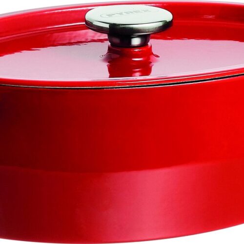 Pyrex Slow Cook rood ovale gietijzeren braadpan 29cm