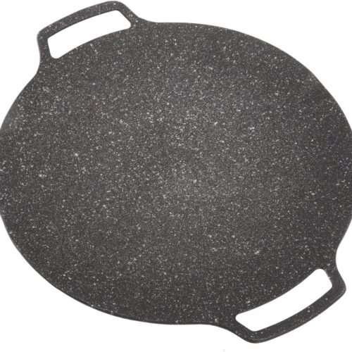 Ronde Gietijzeren Grillpan voor Thuis en Outdoor Koken - Anti-aanbaklaag - Universeel Type