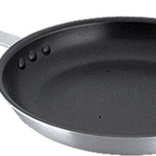 Ronde koekenpan Ø 28X53 cm zilver aluminium met antiaanbaklaag - keukengerei, bakpan