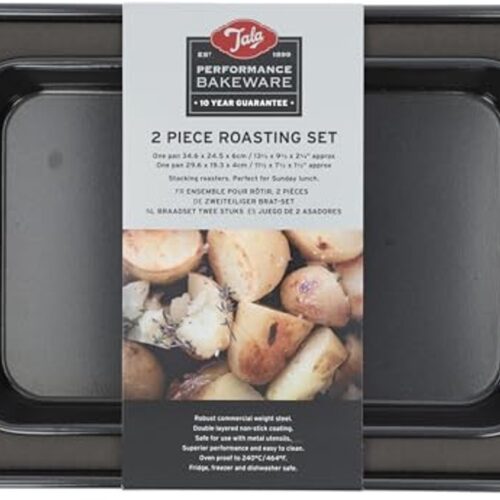 Set van 2 Professionele Braadsledes van Koolstofstaal met Antiaanbaklaag