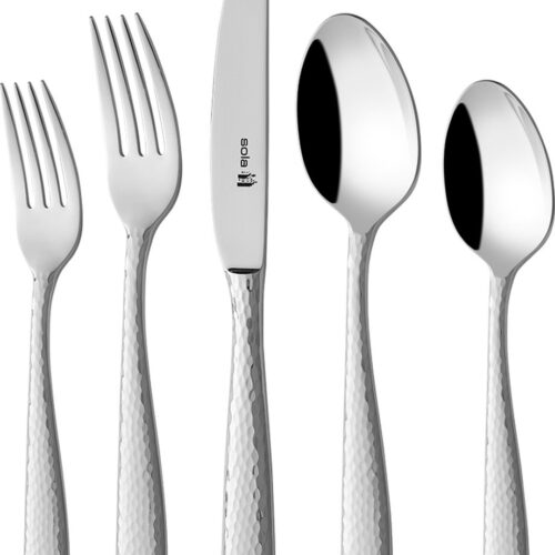 Sola Bestekset Aura - 90 delig Bestekset 9 personen - Vaatwasserbestendig - Zilverwit Premium Edelstaal 18/10 - Zilver