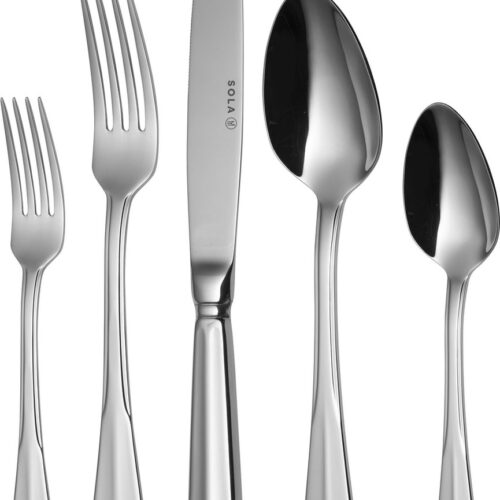 Sola Bestekset Haagsch Lofje - 100 delig - Klassiek - 12 personen - Zilverwit Premium Edelstaal 18/10