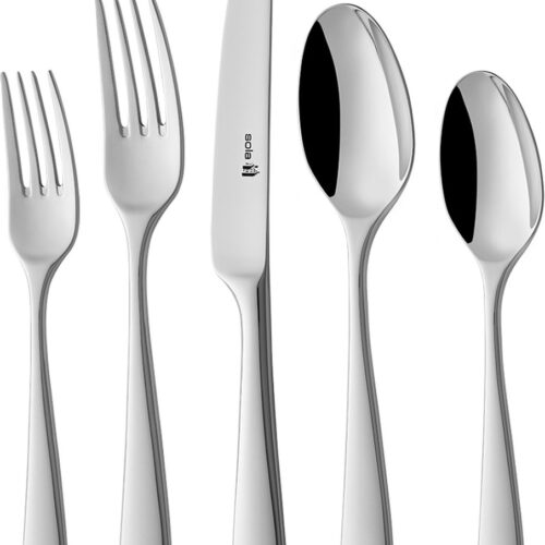 Sola Bestekset Nordica - 100 delig Bestekset 12 personen - Vaatwasserbestendig - Zilverwit Premium Edelstaal 18/10 - Zilver