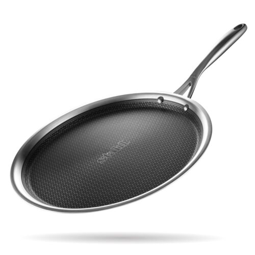 Stahl - Pannenkoekenpan Grillpan - Hexagon Anti Aanbaklaag - 28 cm - Geschikt voor Inductie - Voor 4-5 Personen