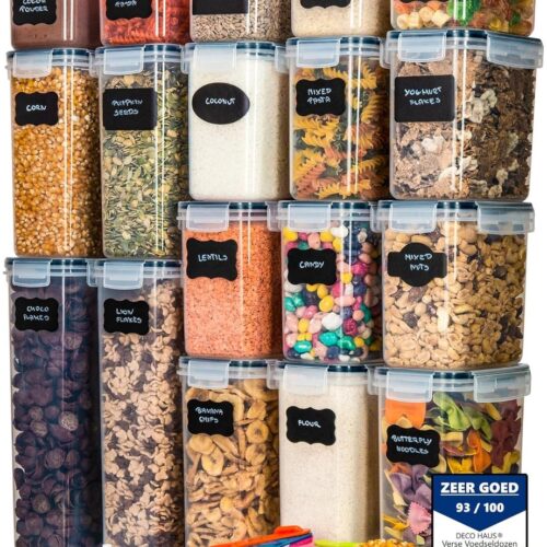 Stapelbare Bewaarbakjes - Organiseer uw Keuken - Set van 18