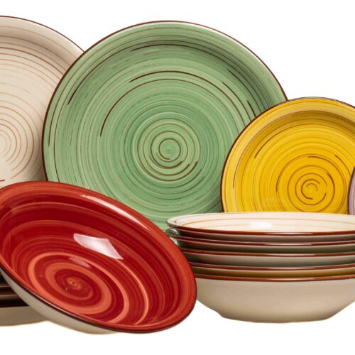 Studio Tavola Serviesset Rimini - 18-delig / 6 personen - 6 dinerborden, 6 diepe borden en 6 ontbijtborden