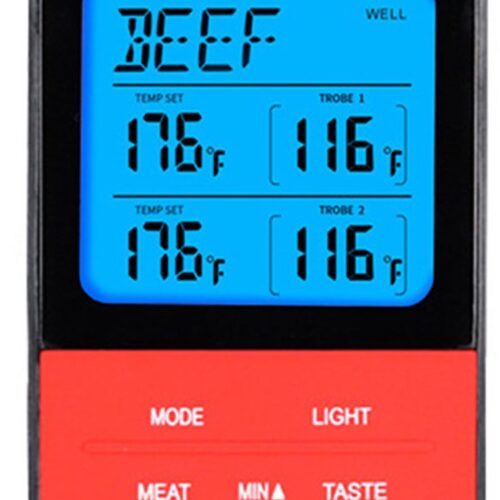 Thermometer - Grillthermometer - Draadloze vleesthermometer - Digitale bakthermometer - Magnetische thermometer met timer - LCD-scherm - Dubbele sonde - Kernthermometer - Steakoven - Tuingrill - Camping - Grillaccessoires