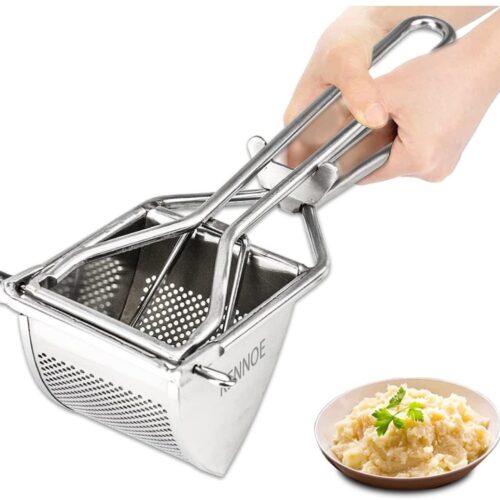 Tovbmup Aardappelpers van roestvrij staal - Aardappelstamper - Professionele aardappelpers - Geschikt voor aardappelpuree, sap, groentepuree, fruitpuree