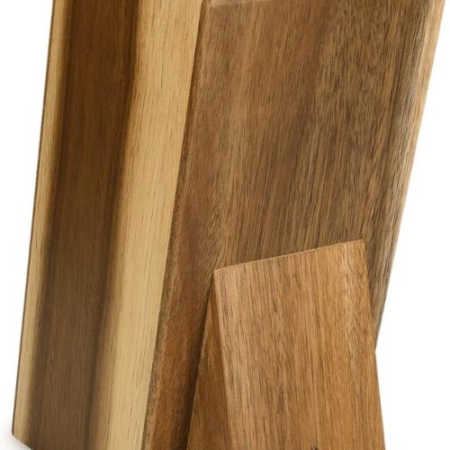 Universeel messenblok zonder messen - Acaciahouten messenhouder - Geschikt voor alle maten keukenmessen en koksmessen