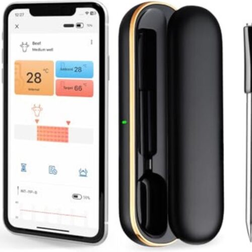 Vleesthermometer Bluetooth - Vleesthermometer Digitaal - Vleesthermometer Draadloos - Vleesthermometer Oven - Vleesthermometer met App